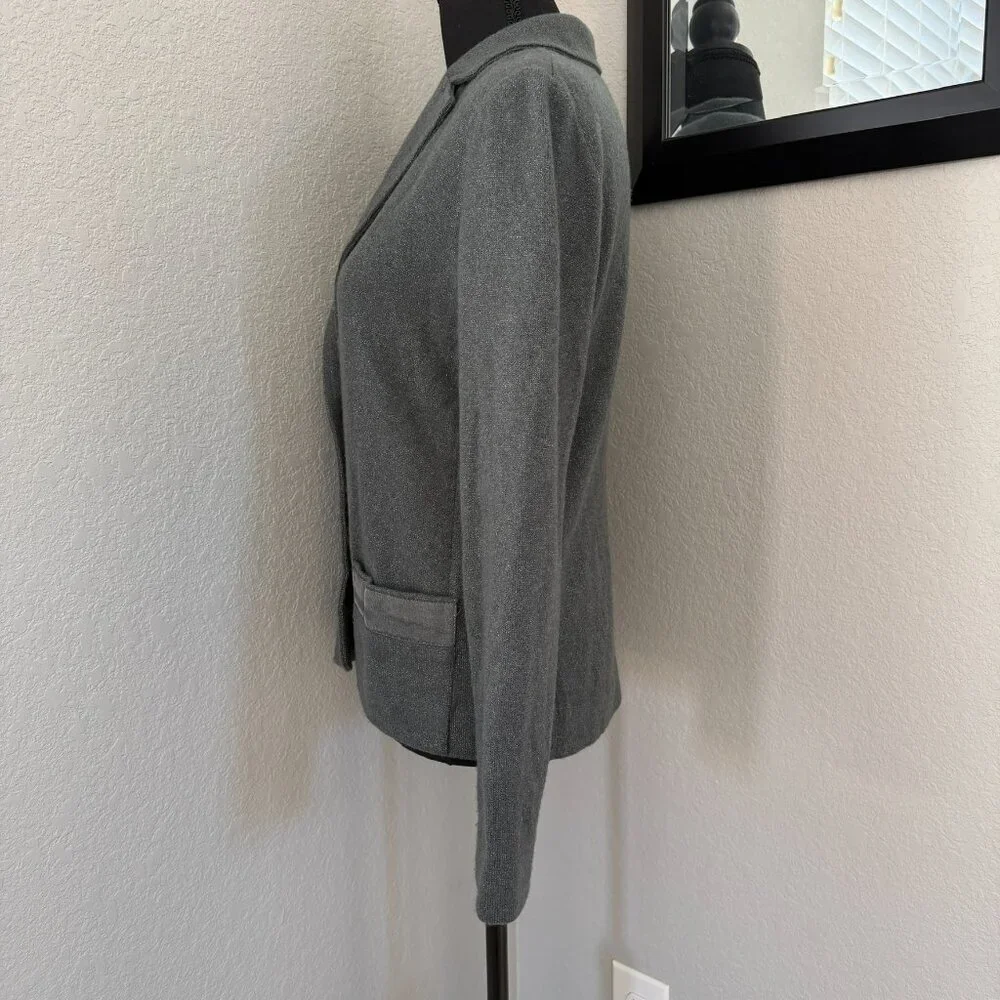 AMINA RUBINACCI Gray Cashmere Blazer Jacket Small - Picture 4 of 16